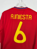 SPAIN 2010 HOME FOOTBALL SHIRT - A. INIESTA #6 (S)