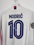 MAILLOT DE FOOTBALL REAL MADRID 2020/2021 DOMICILE MANCHES LONGUES - LUKA MODRIC #10 (M)