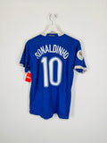 BRAZIL 2006 AWAY FOOTBALL JERSEY - RONALDINHO #10 (S)