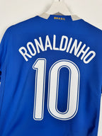 BRAZIL 2006 AWAY FOOTBALL JERSEY - RONALDINHO #10 (S)