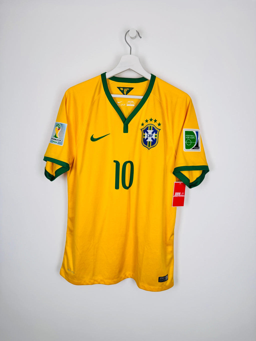 MAILLOT DE FOOTBALL BRÉSIL 2014 DOMICILE - NEYMAR JR #10 (M)