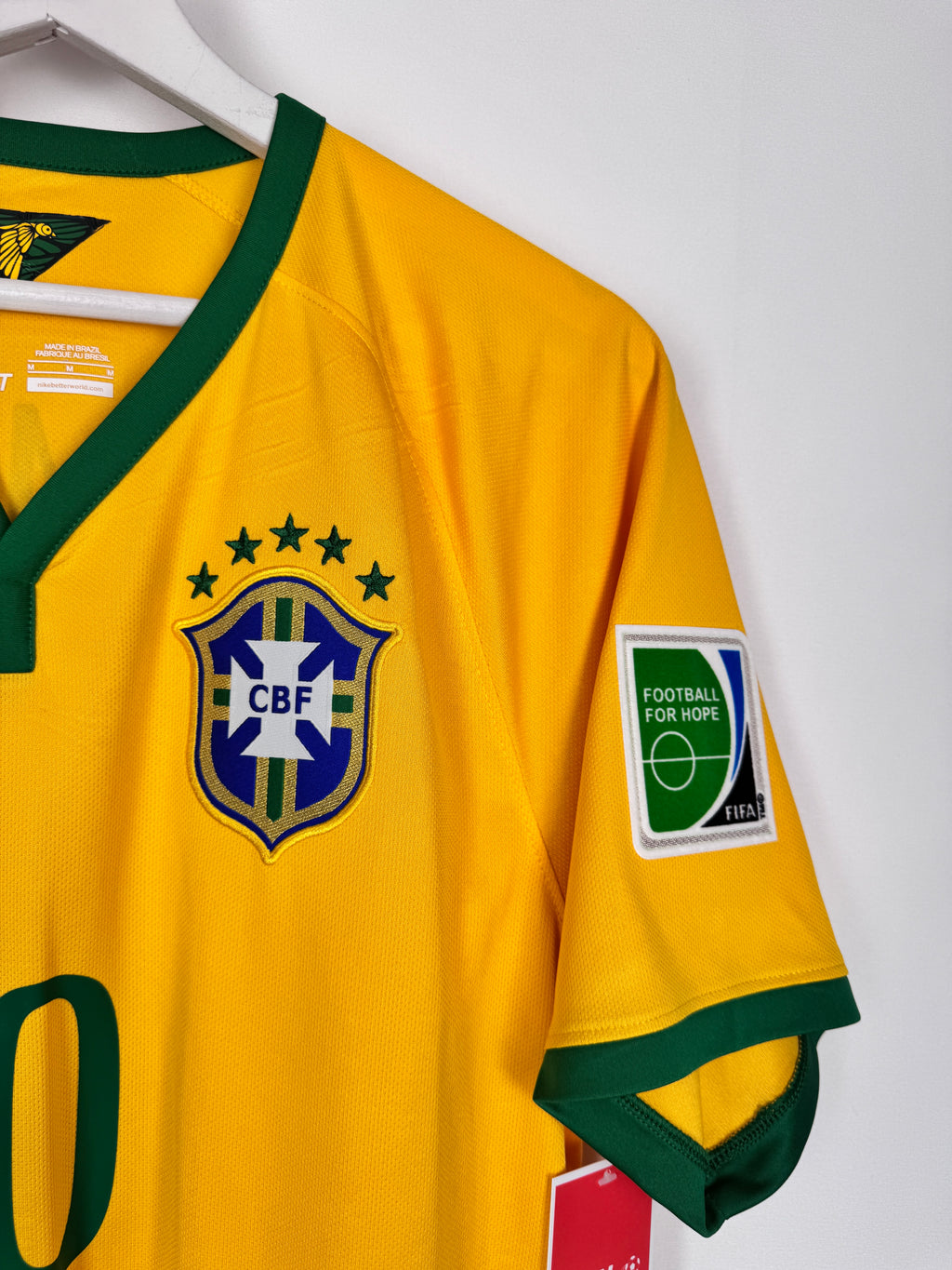 MAILLOT DE FOOTBALL BRÉSIL 2014 DOMICILE - NEYMAR JR #10 (M)