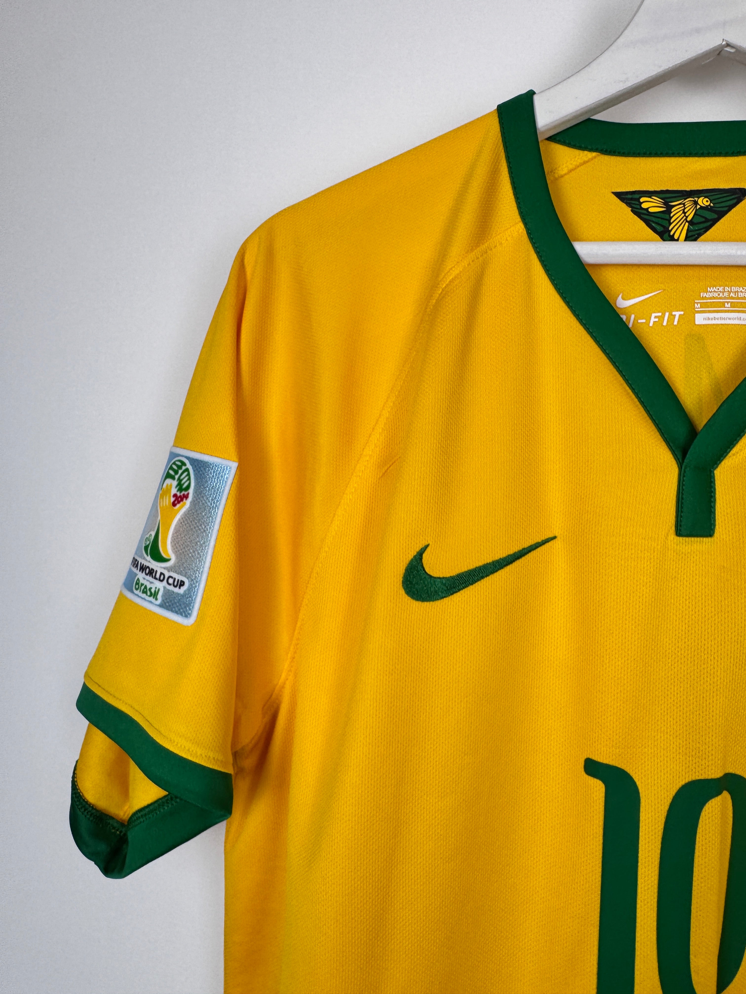 MAILLOT DE FOOTBALL BRÉSIL 2014 DOMICILE - NEYMAR JR #10 (M)
