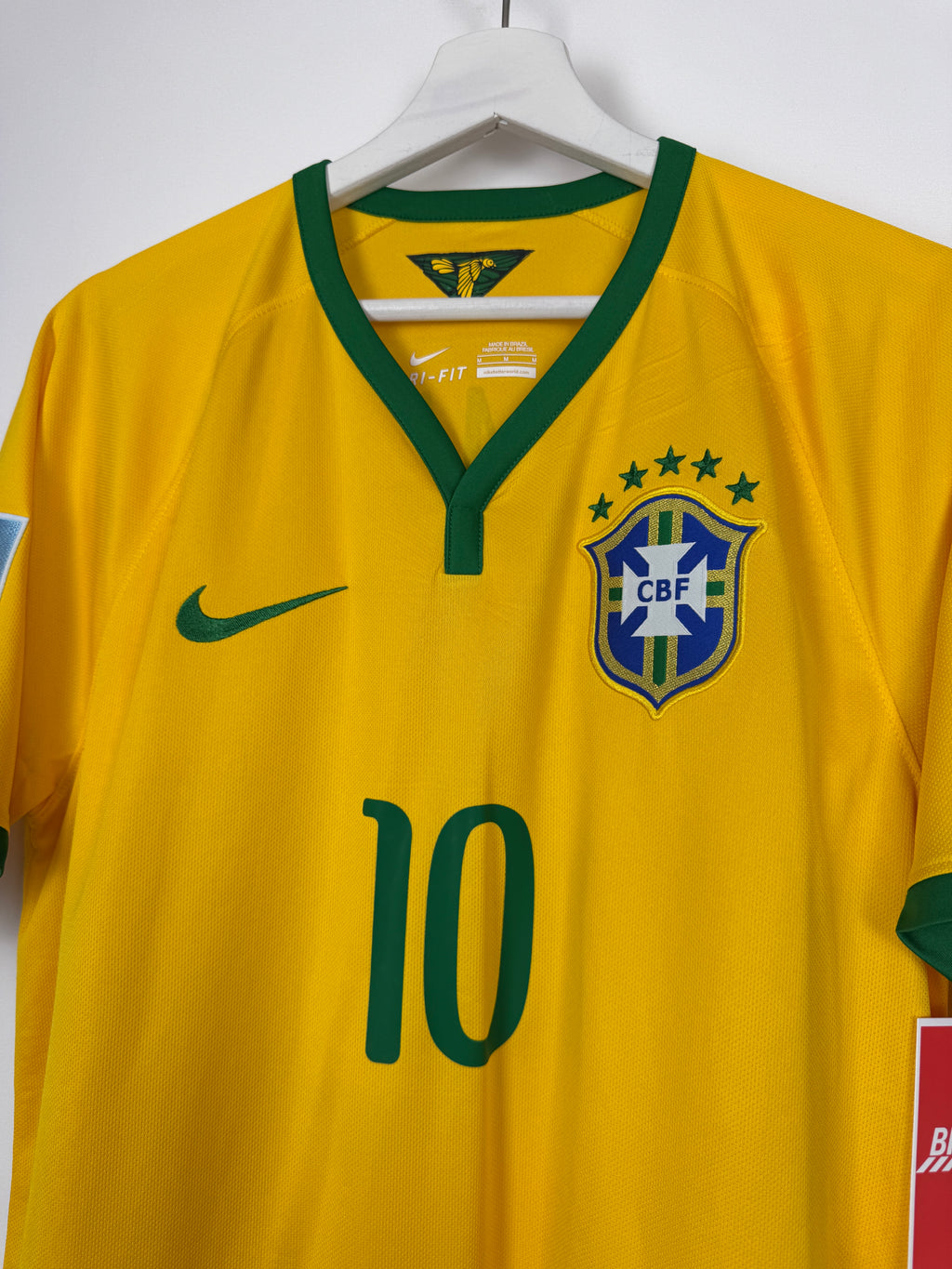 MAILLOT DE FOOTBALL BRÉSIL 2014 DOMICILE - NEYMAR JR #10 (M)