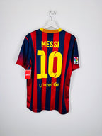 MAILLOT DE FOOTBALL BARCELONE 2013/2014 DOMICILE - LEO MESSI #10 (L)