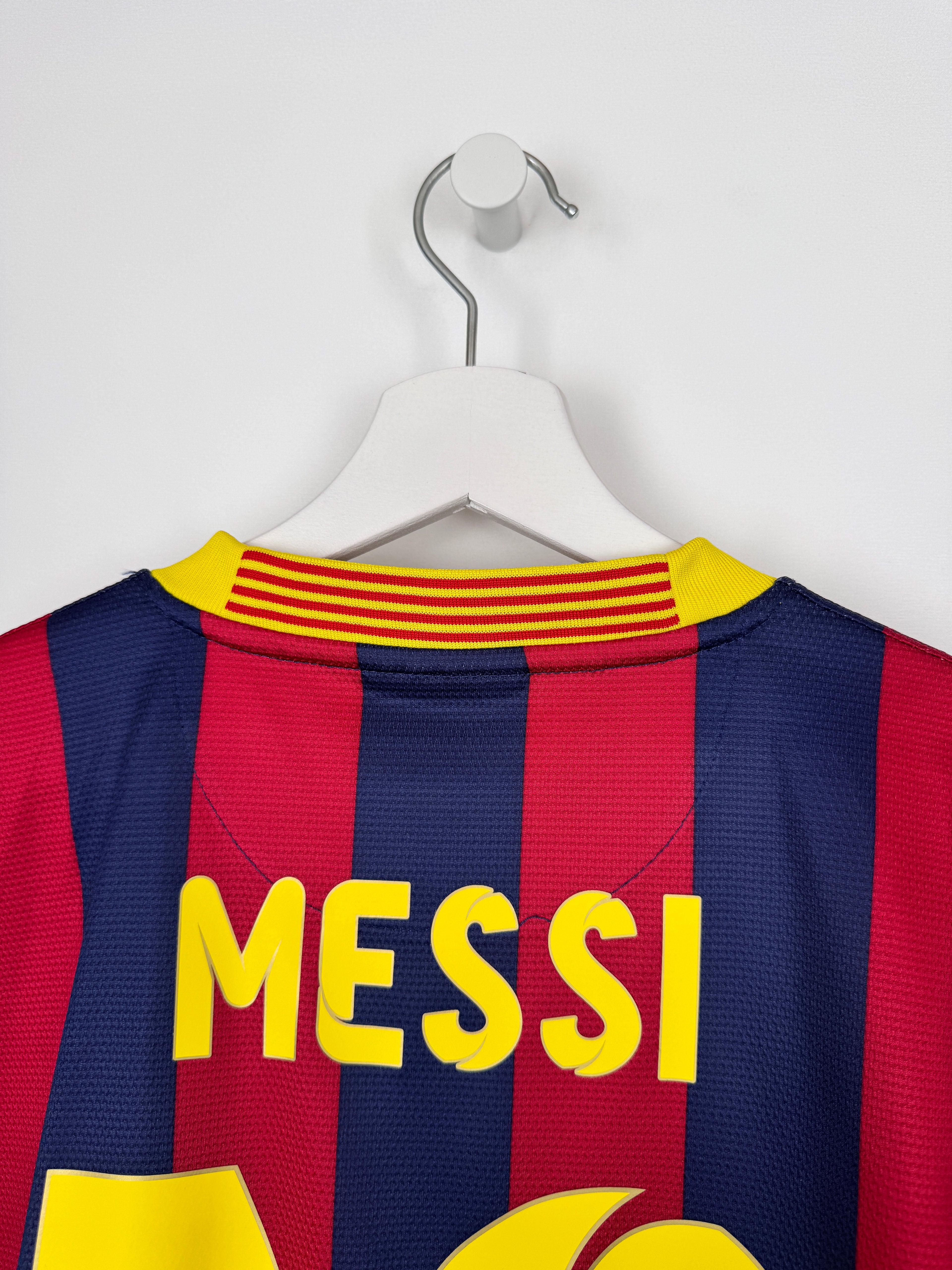 MAILLOT DE FOOTBALL BARCELONE 2013/2014 DOMICILE - LEO MESSI #10 (L)