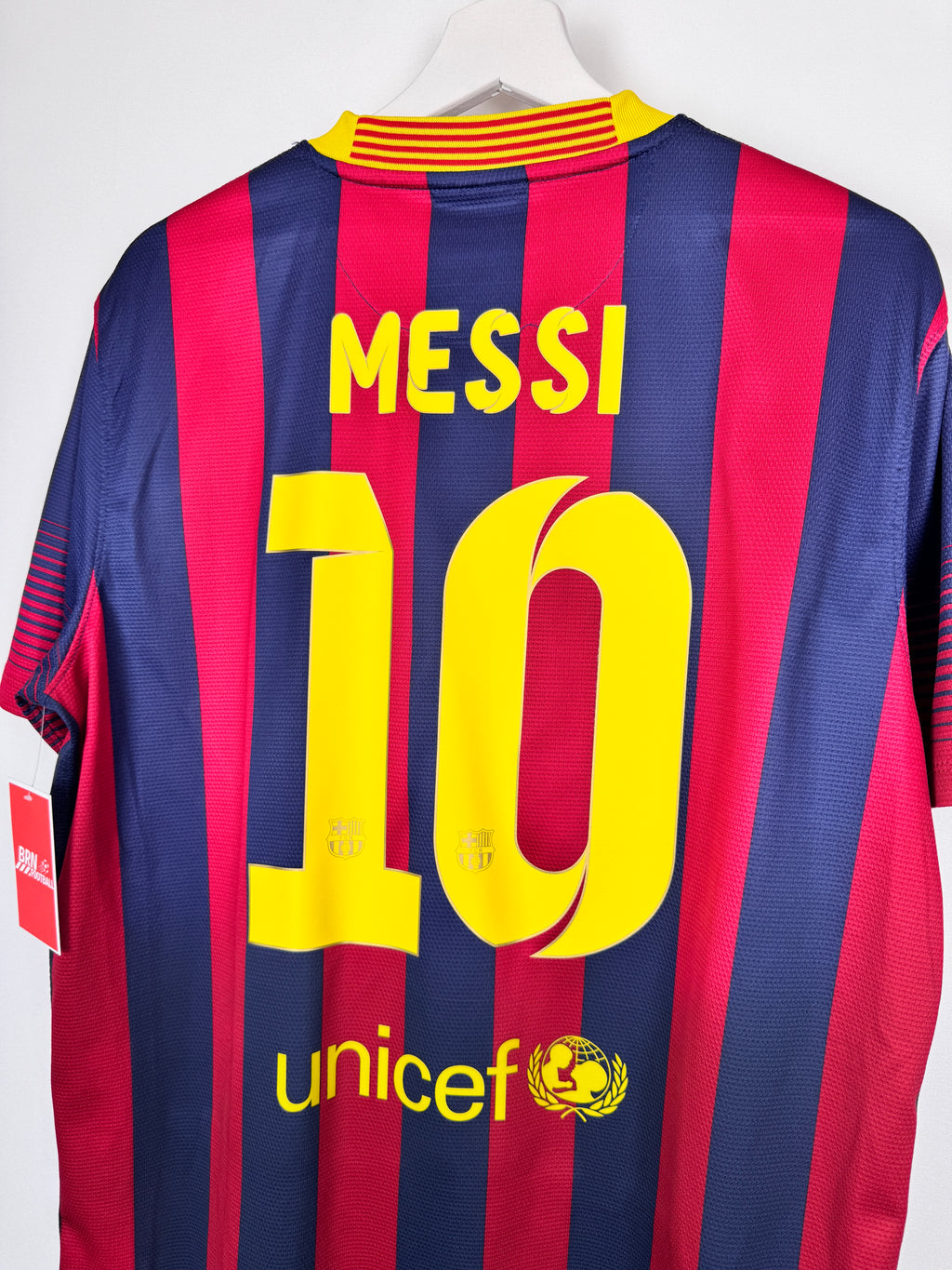 MAILLOT DE FOOTBALL BARCELONE 2013/2014 DOMICILE - LEO MESSI #10 (L)