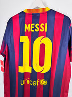 MAILLOT DE FOOTBALL BARCELONE 2013/2014 DOMICILE - LEO MESSI #10 (L)
