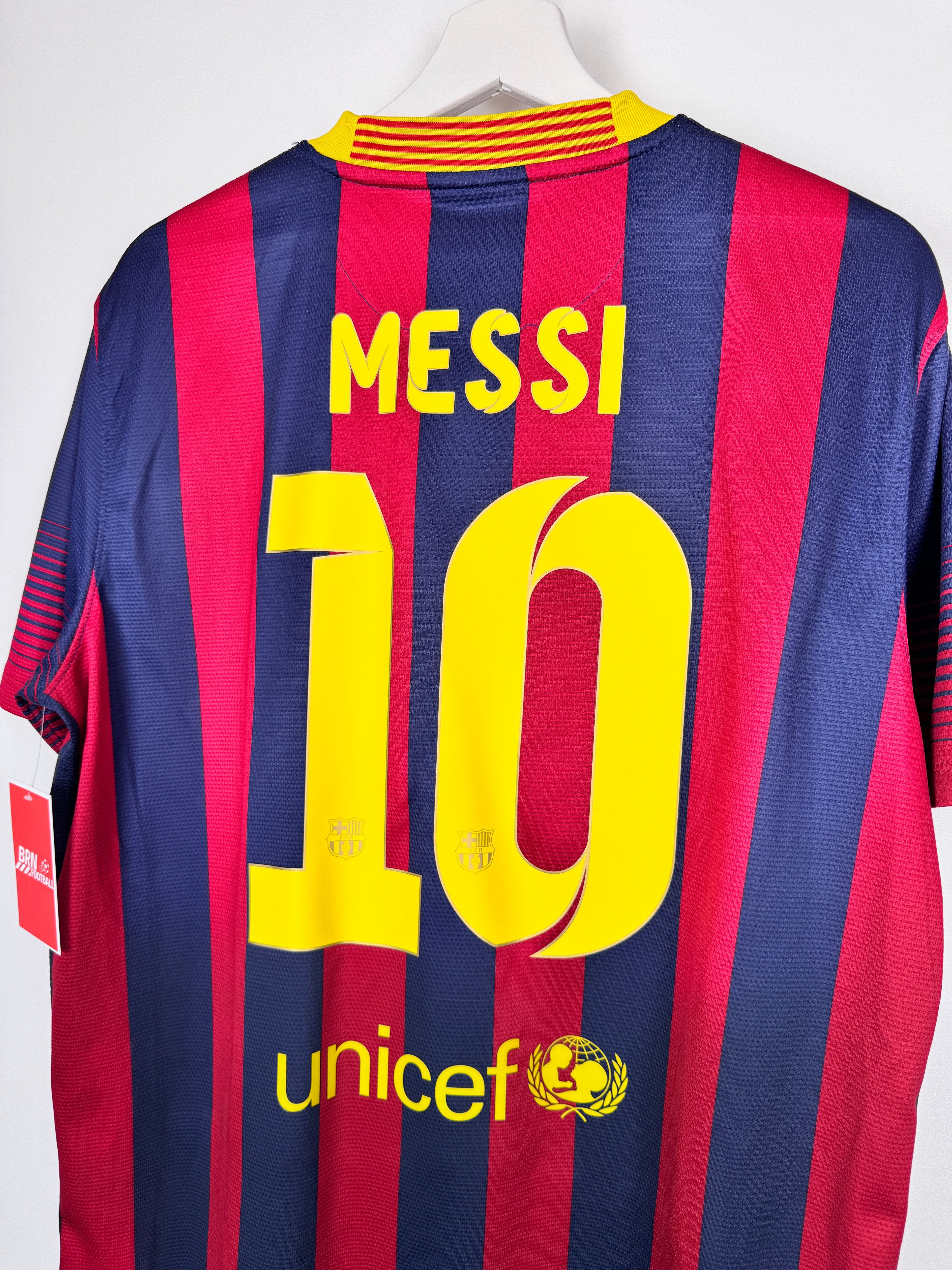 MAILLOT DE FOOTBALL BARCELONE 2013/2014 DOMICILE - LEO MESSI #10 (L)