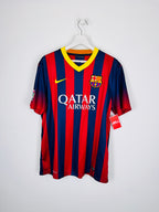 MAILLOT DE FOOTBALL BARCELONE 2013/2014 DOMICILE - LEO MESSI #10 (L)