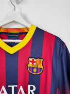 MAILLOT DE FOOTBALL BARCELONE 2013/2014 DOMICILE - LEO MESSI #10 (L)