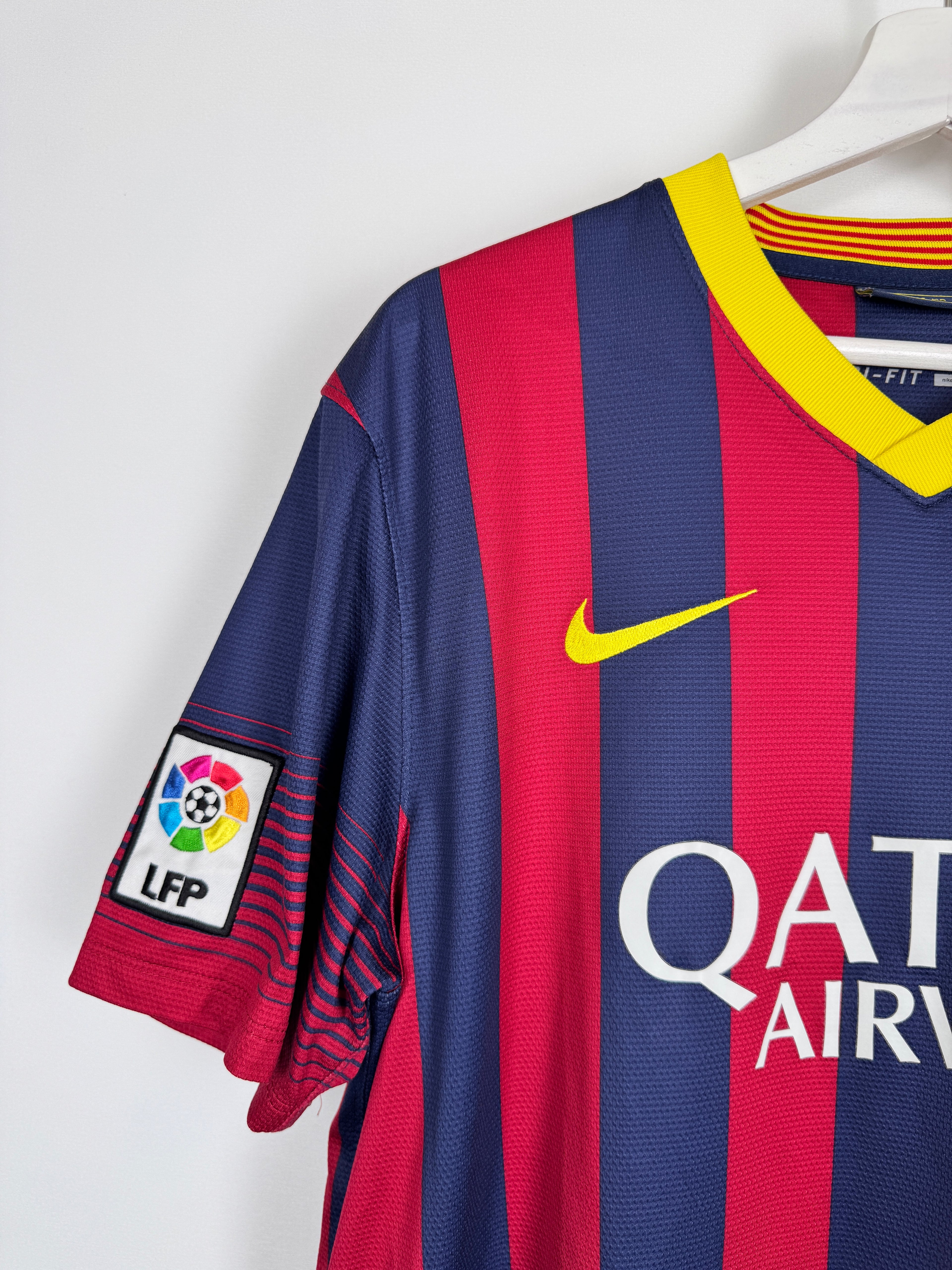 MAILLOT DE FOOTBALL BARCELONE 2013/2014 DOMICILE - LEO MESSI #10 (L)
