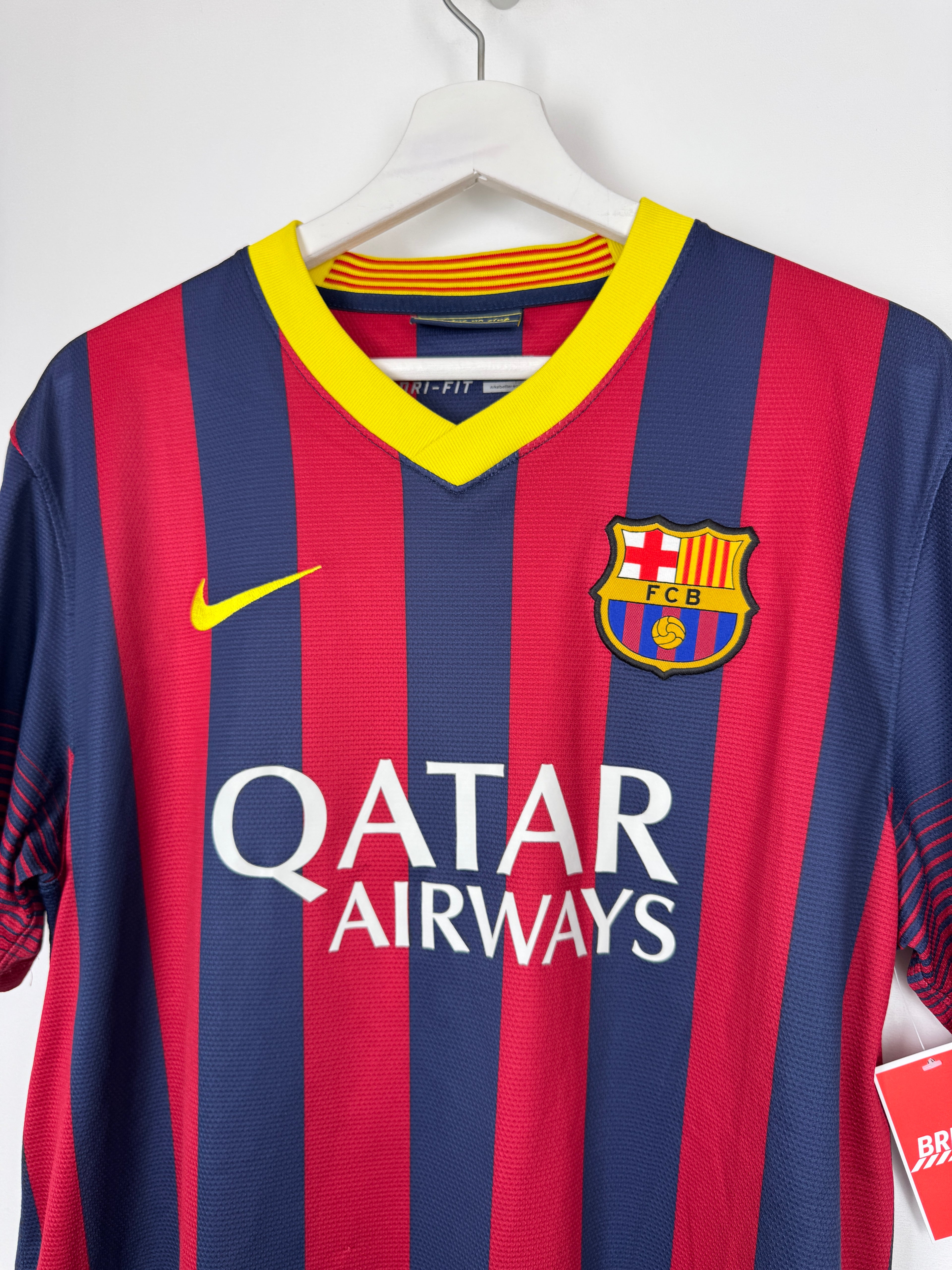 MAILLOT DE FOOTBALL BARCELONE 2013/2014 DOMICILE - LEO MESSI #10 (L)