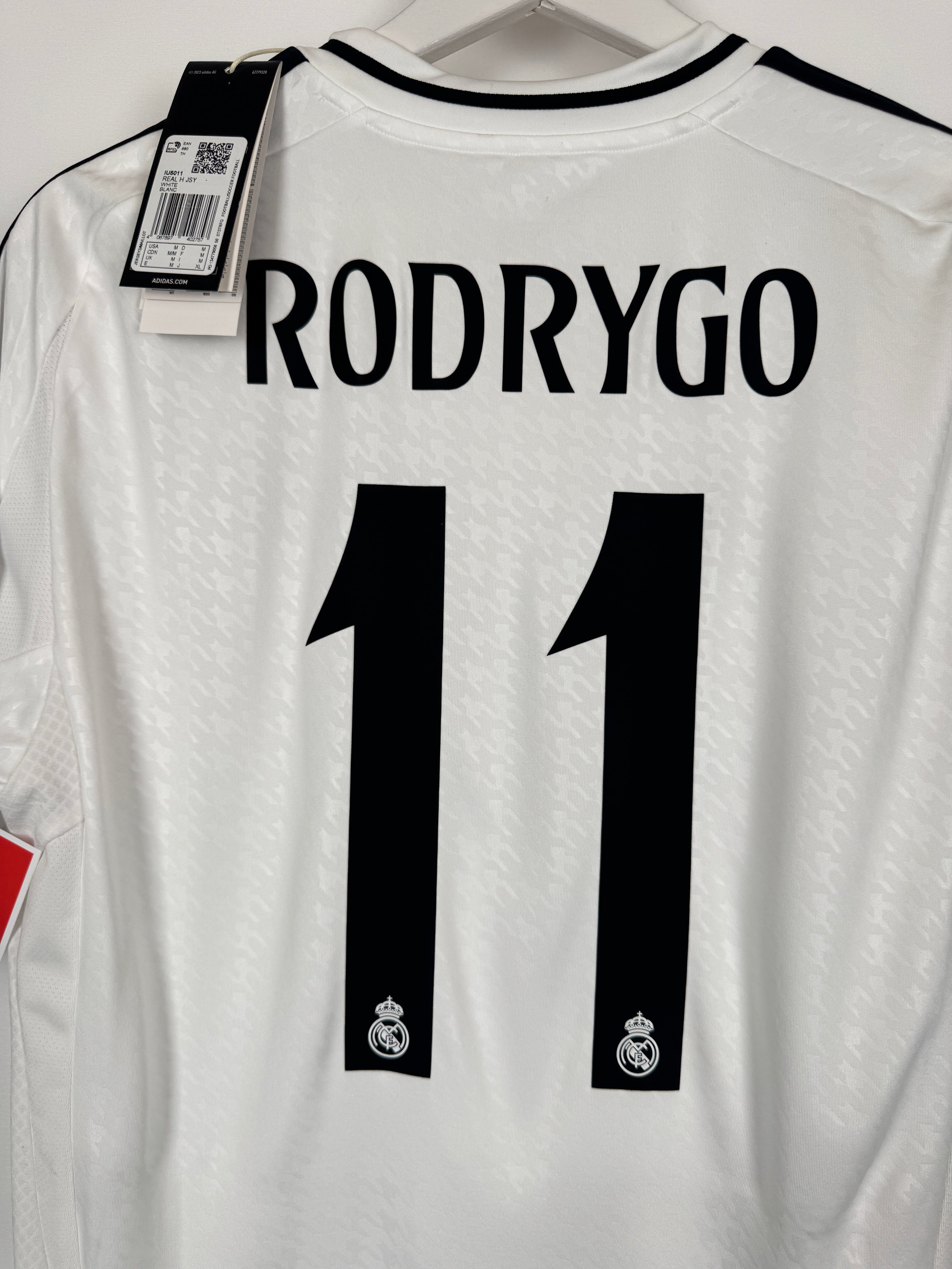 REAL MADRID 2024/2025 HOME FOOTBALL JERSEY - RODRYGO #11 (M) – BRN