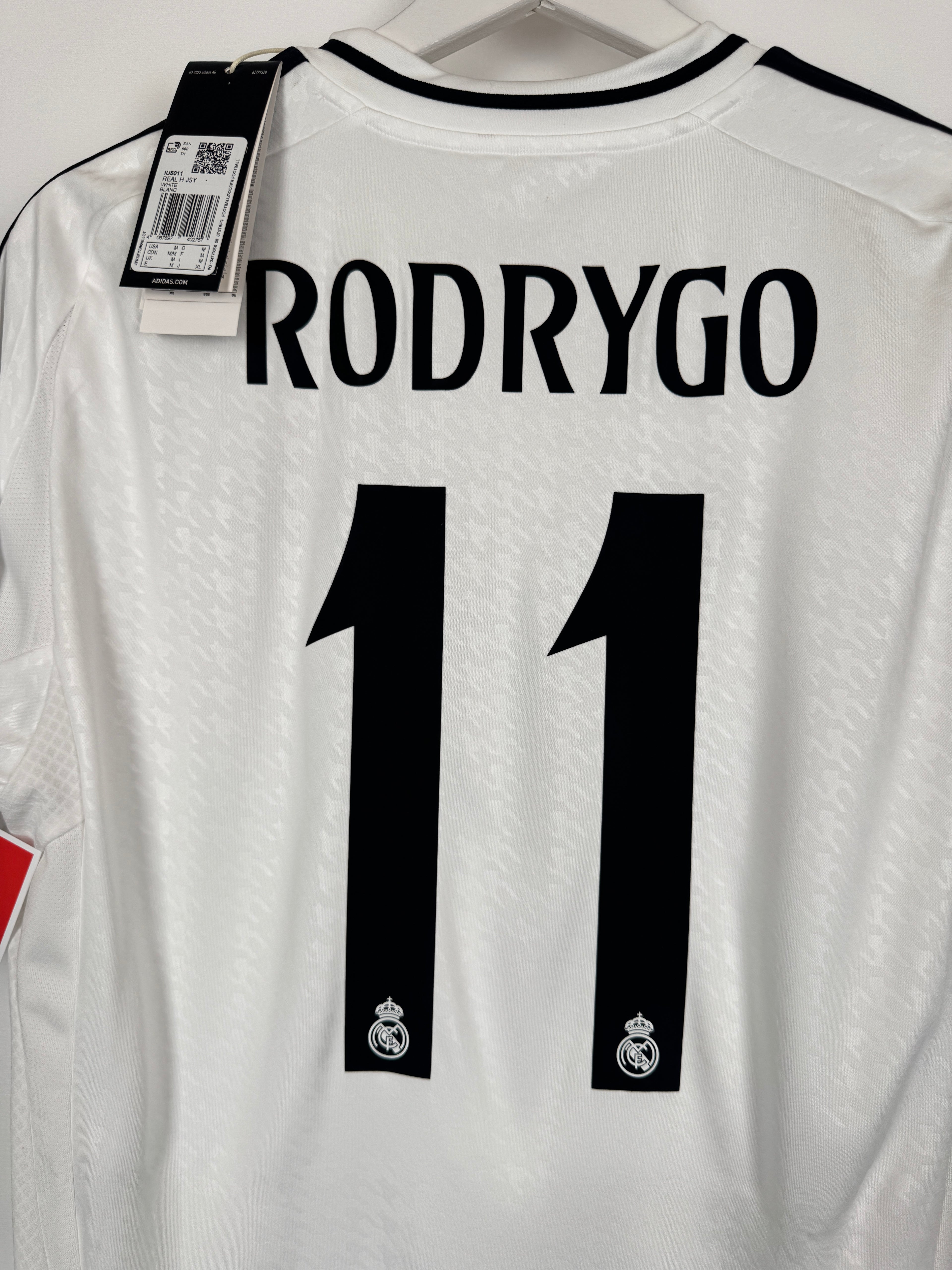 REAL MADRID 2024/2025 HOME FOOTBALL JERSEY - RODRYGO #11 (M)