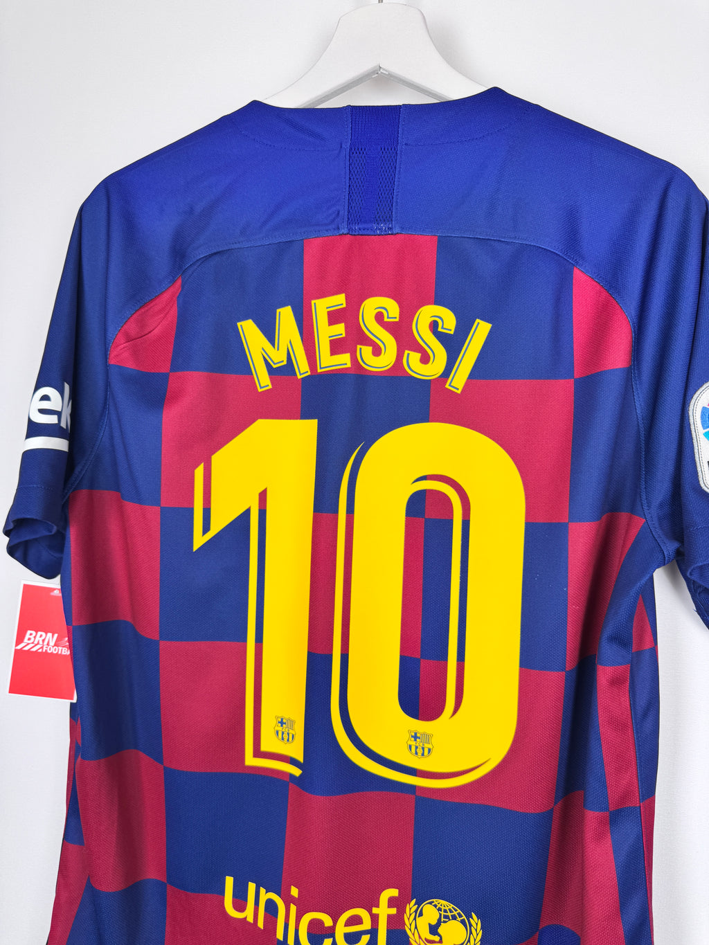 MAILLOT DE FOOTBALL BARCELONE 2019/2020 DOMICILE - LEO MESSI #10 (L)