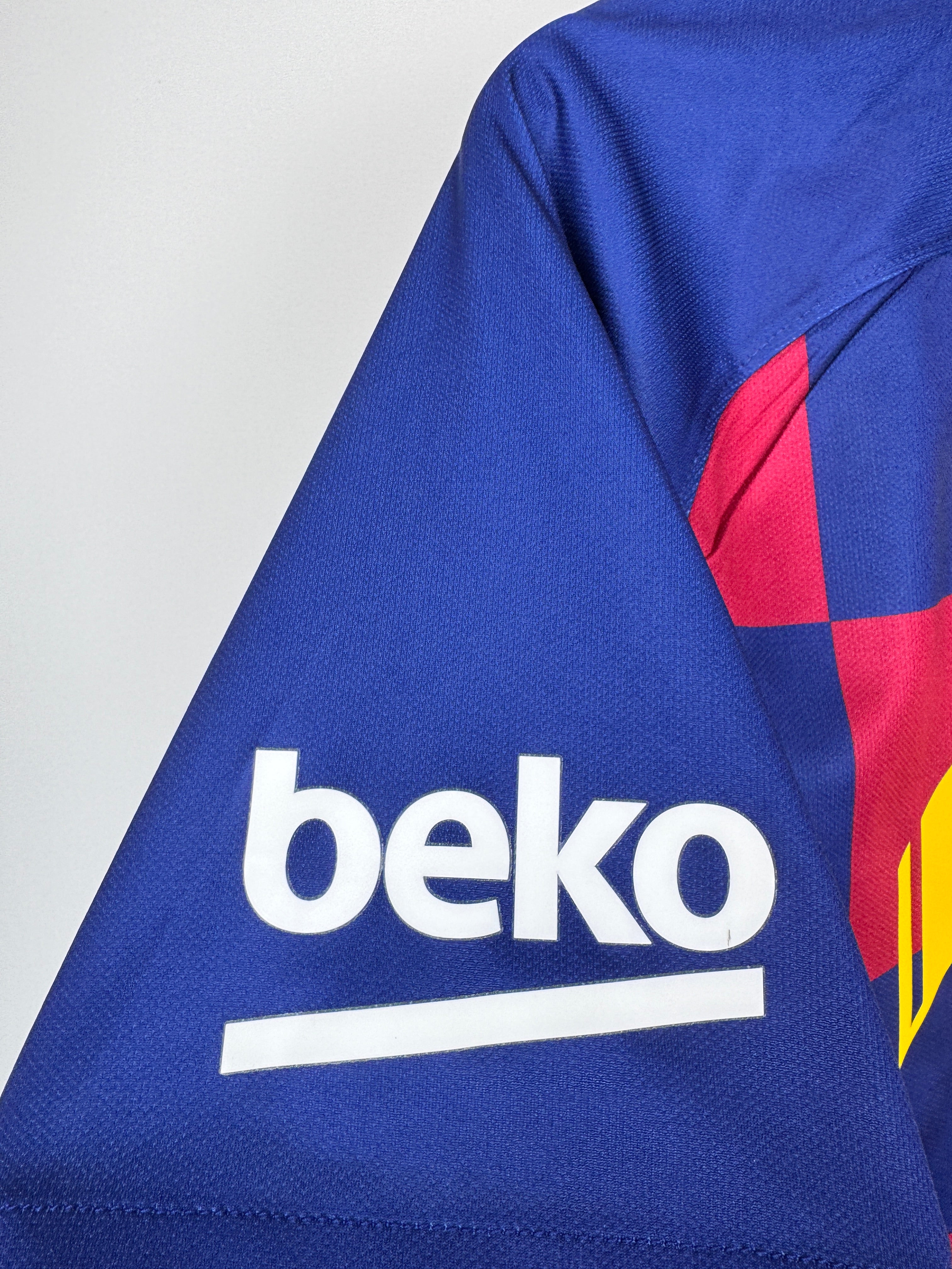 MAILLOT DE FOOTBALL BARCELONE 2019/2020 DOMICILE - LEO MESSI #10 (L)