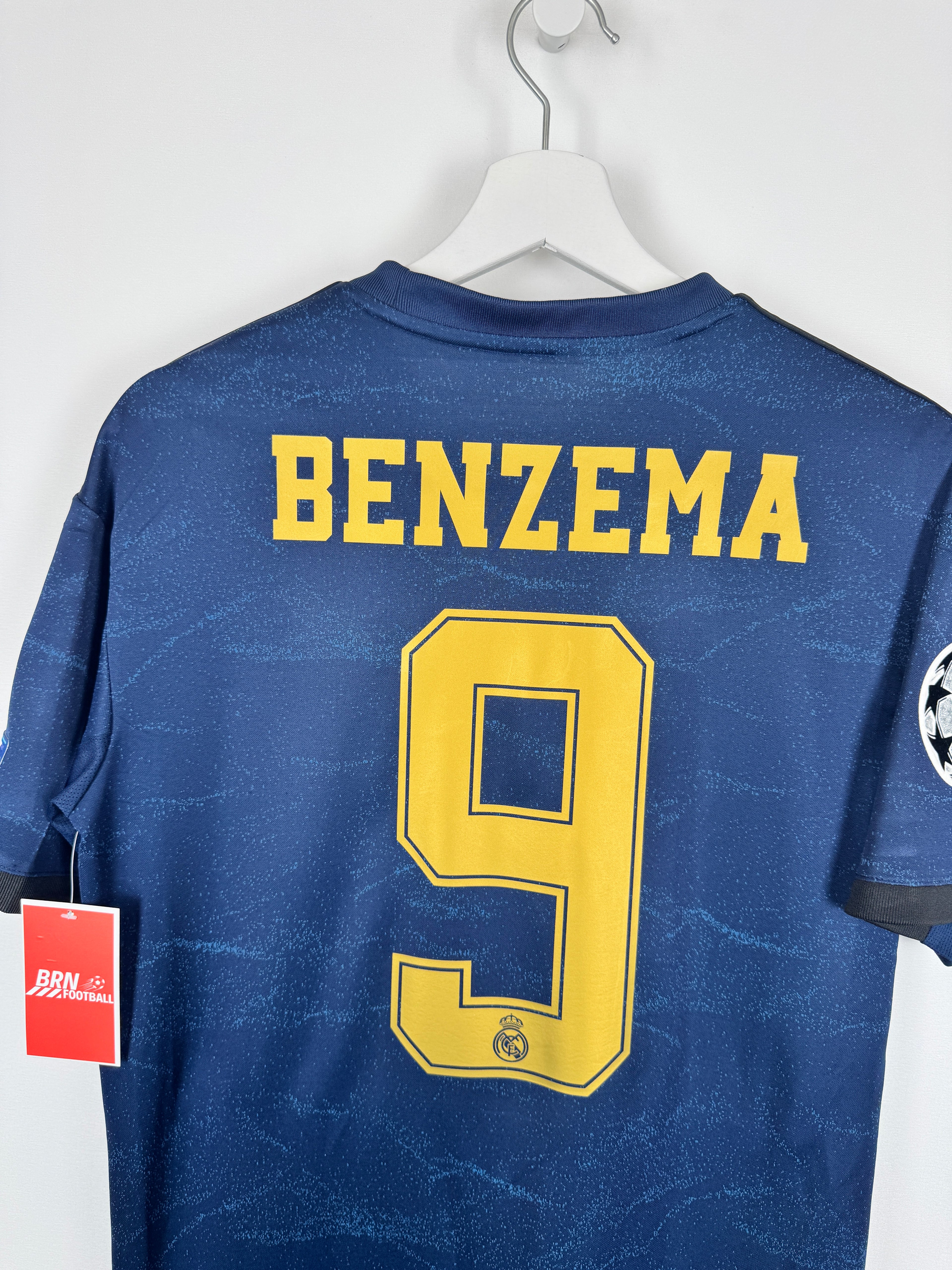 REAL MADRID 2019/2020 AWAY FOOTBALL JERSEY - BENZEMA #9 (L)