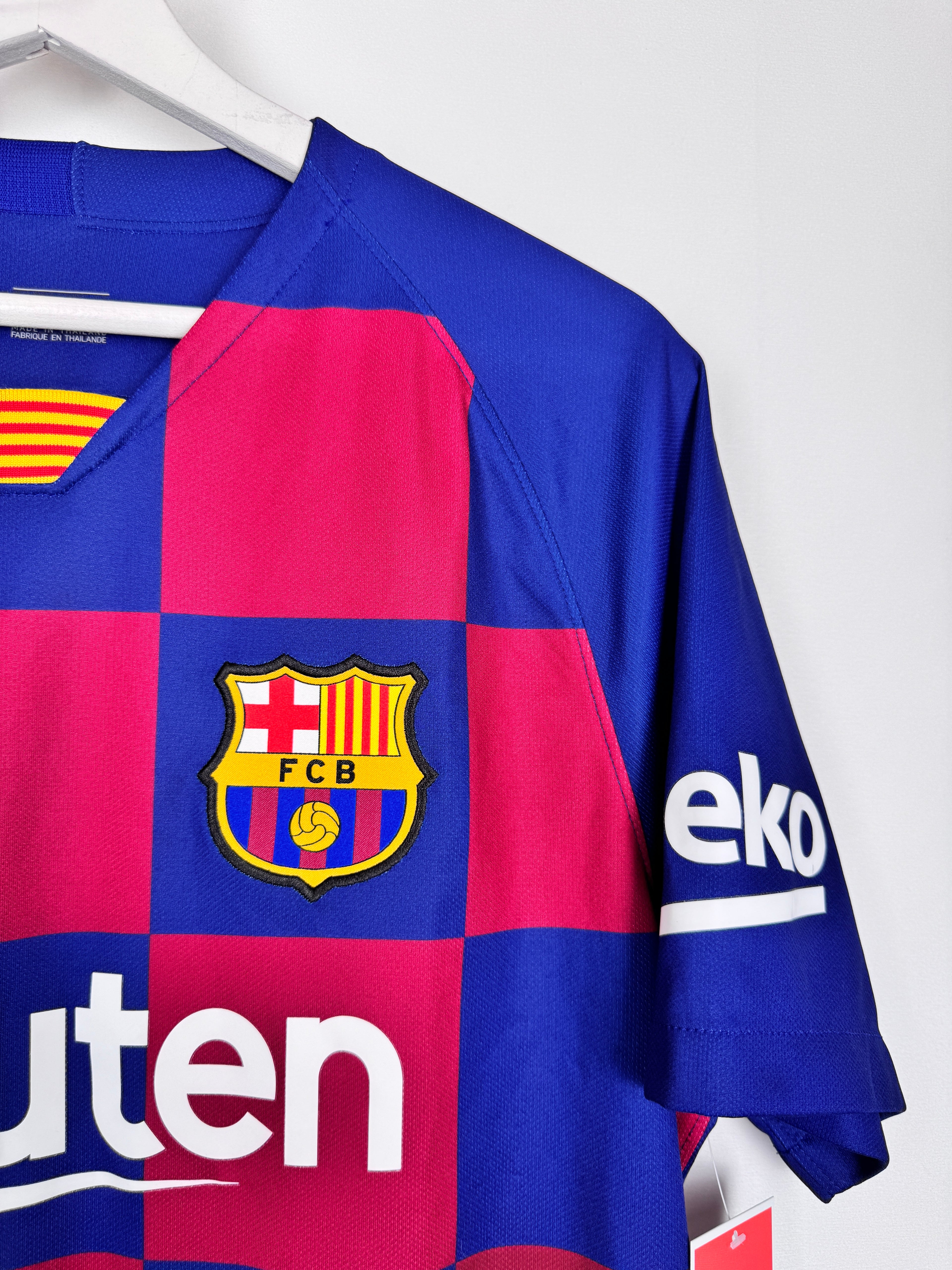 MAILLOT DE FOOTBALL BARCELONE 2019/2020 DOMICILE - LEO MESSI #10 (L)