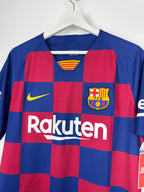 MAILLOT DE FOOTBALL BARCELONE 2019/2020 DOMICILE - LEO MESSI #10 (L)
