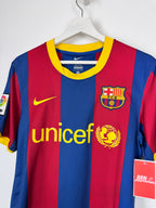 MAILLOT DE FOOTBALL BARCELONE 2010/2011 DOMICILE - LEO MESSI #10 (S)