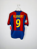 BARCELONA 2002/2003 HOME FOOTBALL SHIRT - KLUIVERT #9 (S)