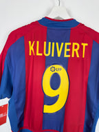 BARCELONA 2002/2003 HOME FOOTBALL SHIRT - KLUIVERT #9 (S)