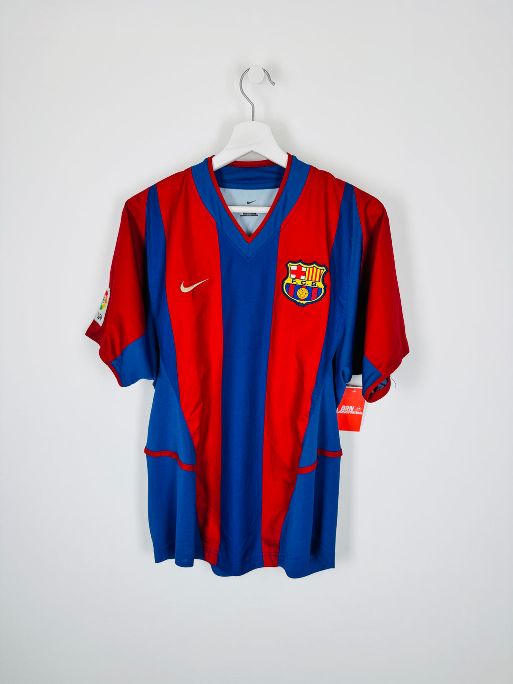 BARCELONA 2002/2003 HOME FOOTBALL SHIRT - KLUIVERT #9 (S)