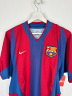 BARCELONA 2002/2003 HOME FOOTBALL SHIRT - KLUIVERT #9 (S)