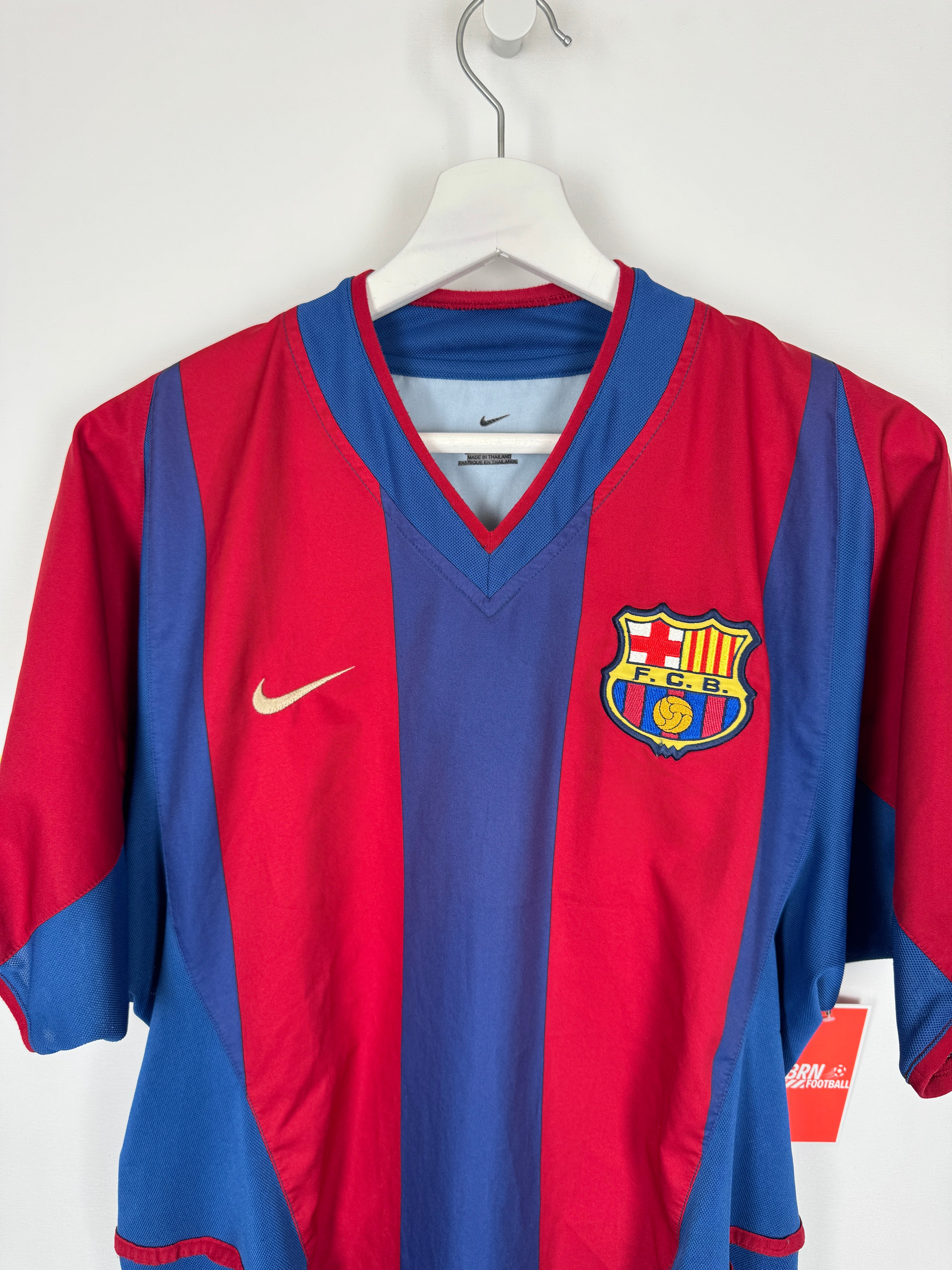 BARCELONA 2002/2003 HOME FOOTBALL SHIRT - KLUIVERT #9 (S)