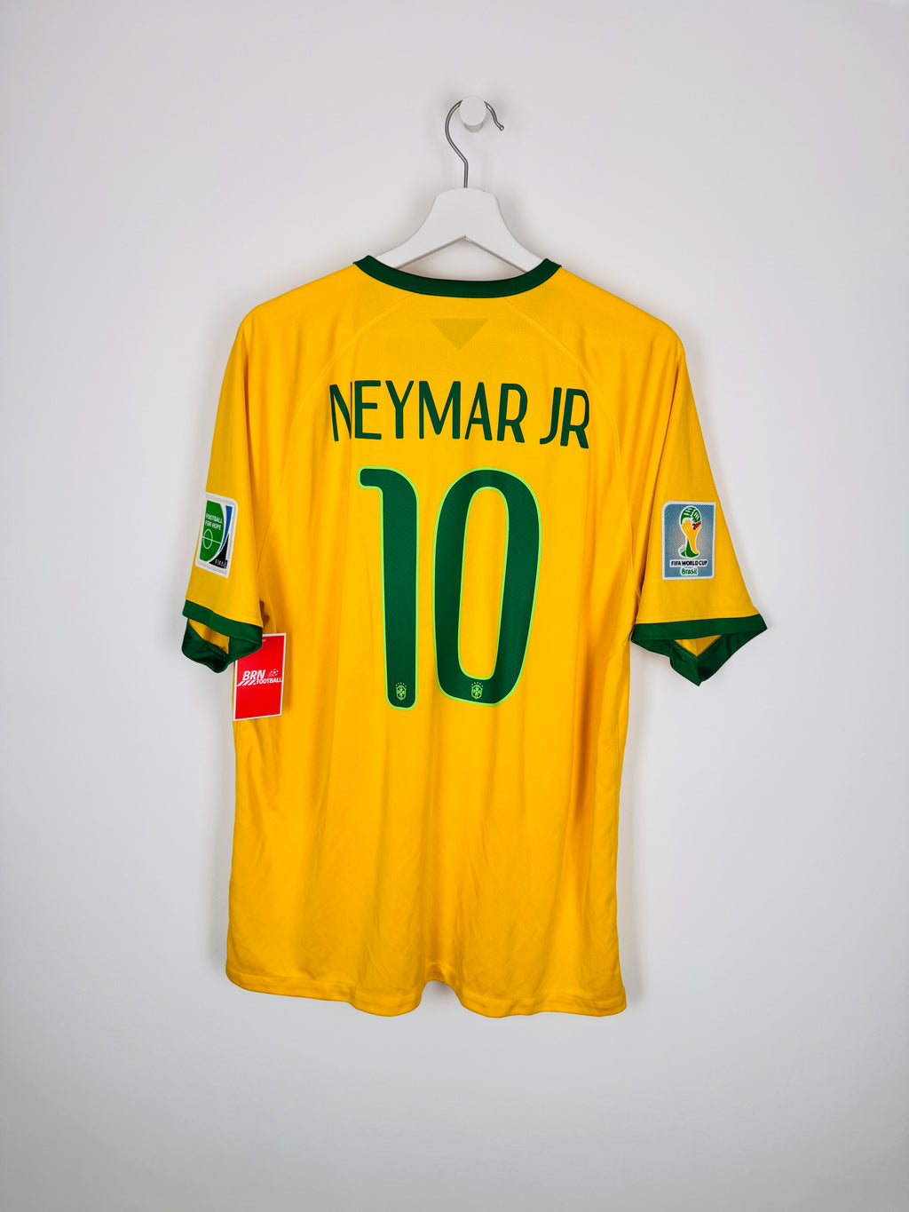MAILLOT DE FOOTBALL BRÉSIL 2014 DOMICILE - NEYMAR JR #10 (XL)