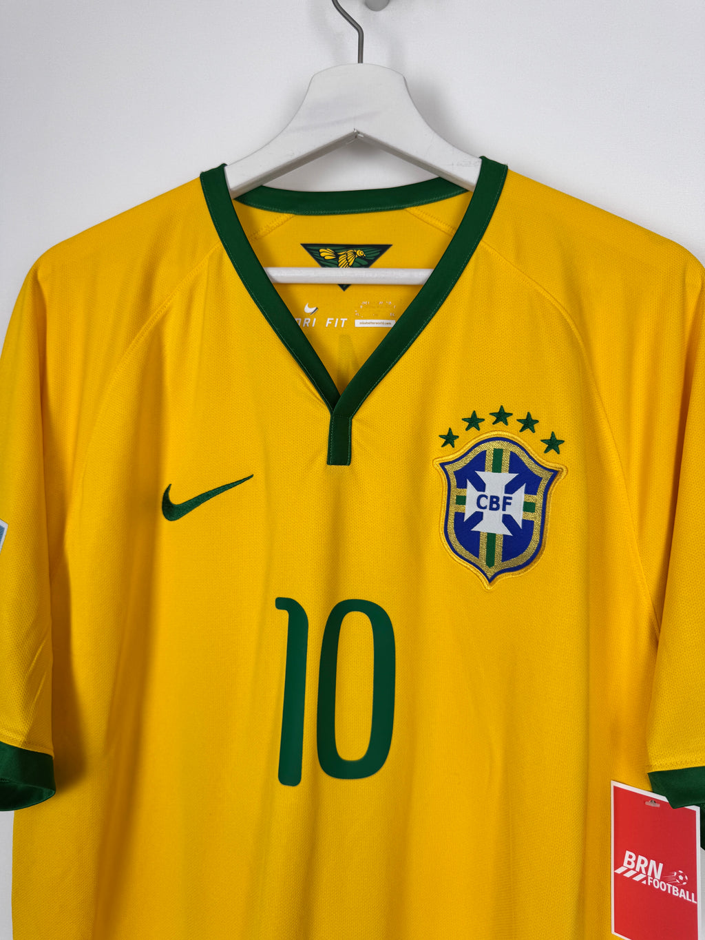 MAILLOT DE FOOTBALL BRÉSIL 2014 DOMICILE - NEYMAR JR #10 (XL)