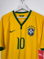 MAILLOT DE FOOTBALL BRÉSIL 2014 DOMICILE - NEYMAR JR #10 (XL)