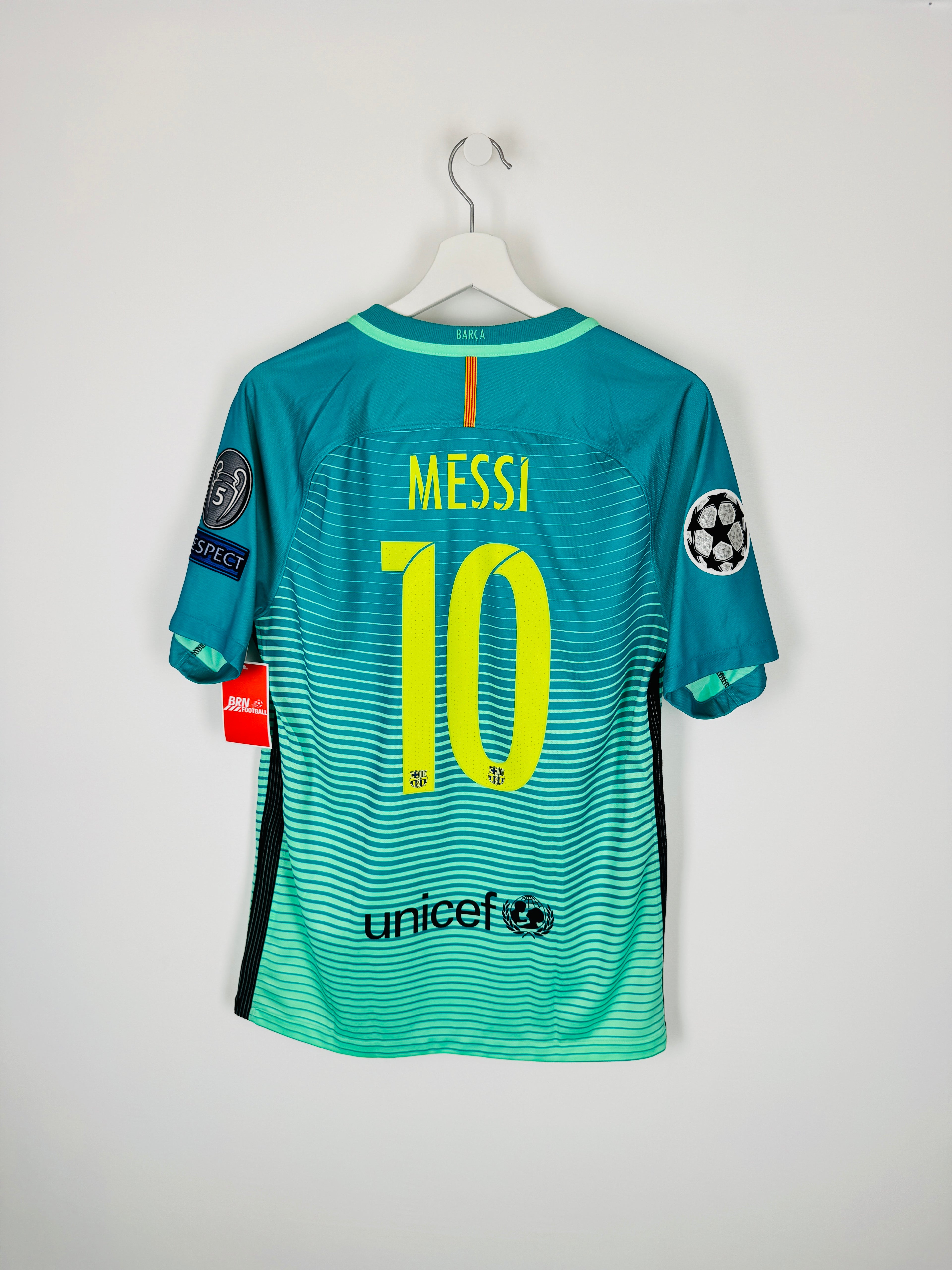 BARCELONA 2016/2017 THIRD FOOTBALL SHIRT - MESSI #10 (S)