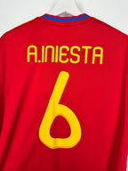 MAILLOT DE FOOTBALL ESPAGNE 2010 DOMICILE - ANDRES INIESTA #6 (L)