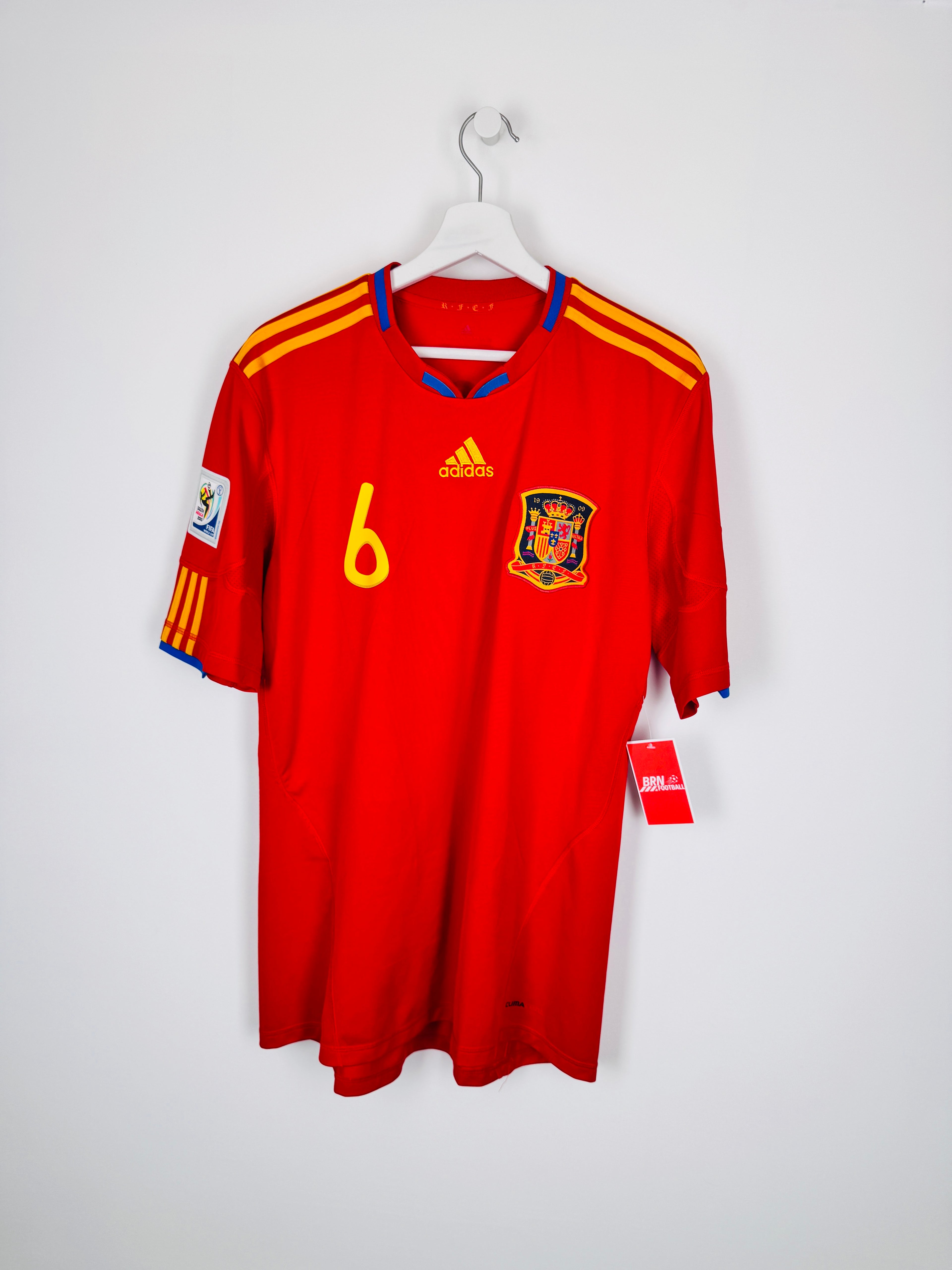 MAILLOT DE FOOTBALL ESPAGNE 2010 DOMICILE - ANDRES INIESTA #6 (L)