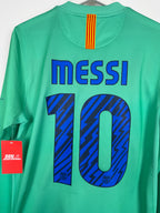 BARCELONA 2010/2011 AWAY FOOTBALL SHIRT - MESSI #10 (S)