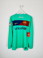 BARCELONA 2010/2011 AWAY FOOTBALL SHIRT - MESSI #10 (S)