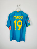 BARCELONA FOOTBALL SHIRT 2007/2008 AWAY - MESSI #19 (S)