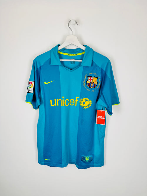 BARCELONA FOOTBALL SHIRT 2007/2008 AWAY - MESSI #19 (S)