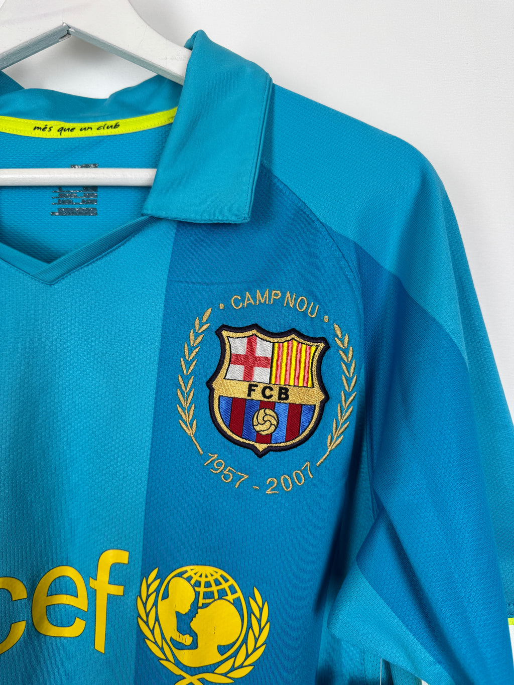 BARCELONA FOOTBALL SHIRT 2007/2008 AWAY - MESSI #19 (S)