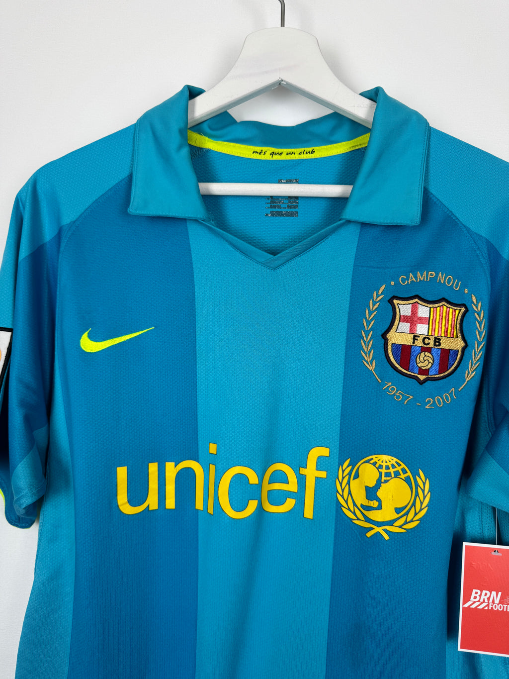 BARCELONA FOOTBALL SHIRT 2007/2008 AWAY - MESSI #19 (S)