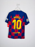 MAILLOT DE FOOTBALL BARCELONE 2019/2020 DOMICILE - LEO MESSI #10 (M)