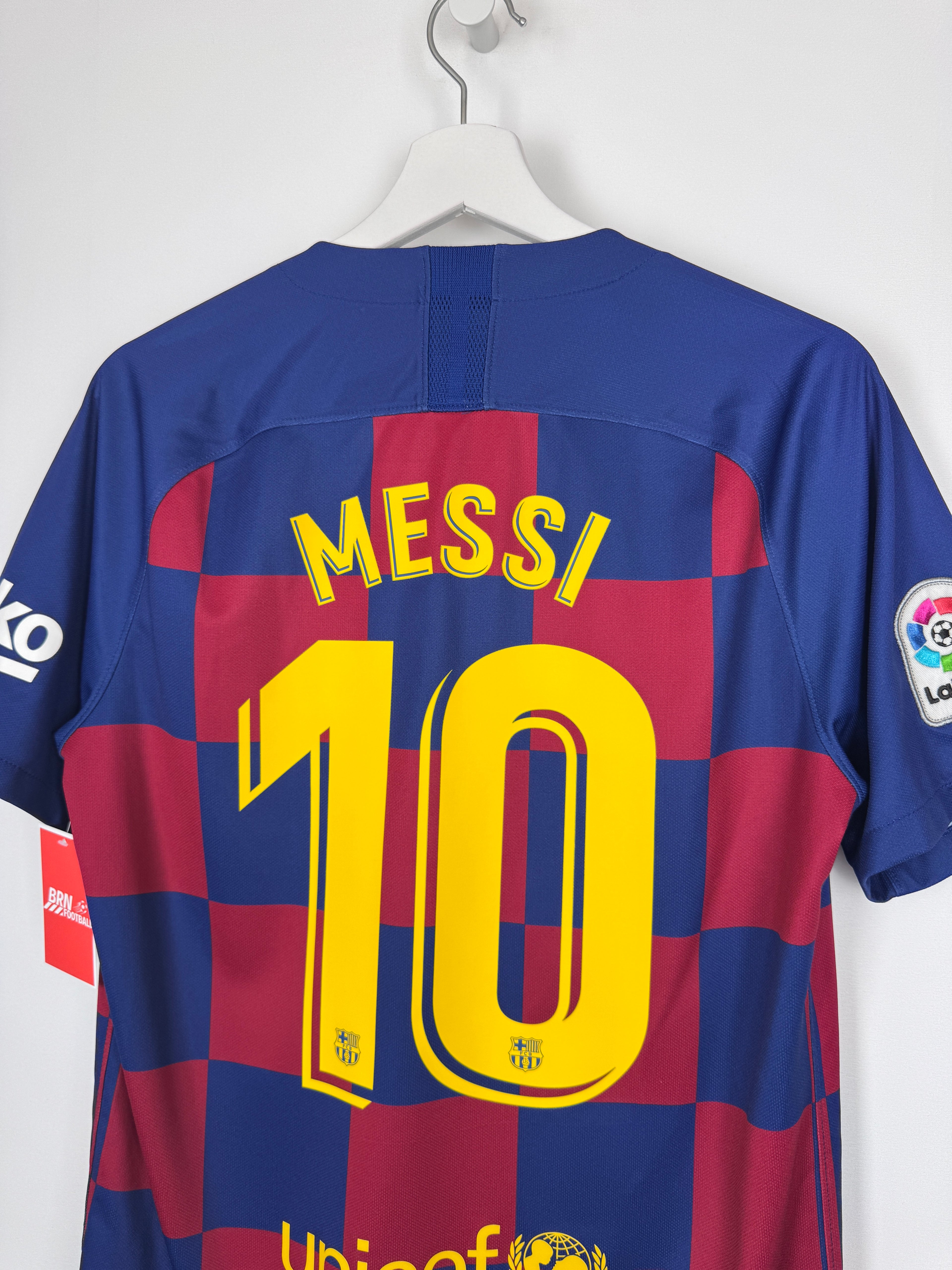 MAILLOT DE FOOTBALL BARCELONE 2019/2020 DOMICILE - LEO MESSI #10 (M)