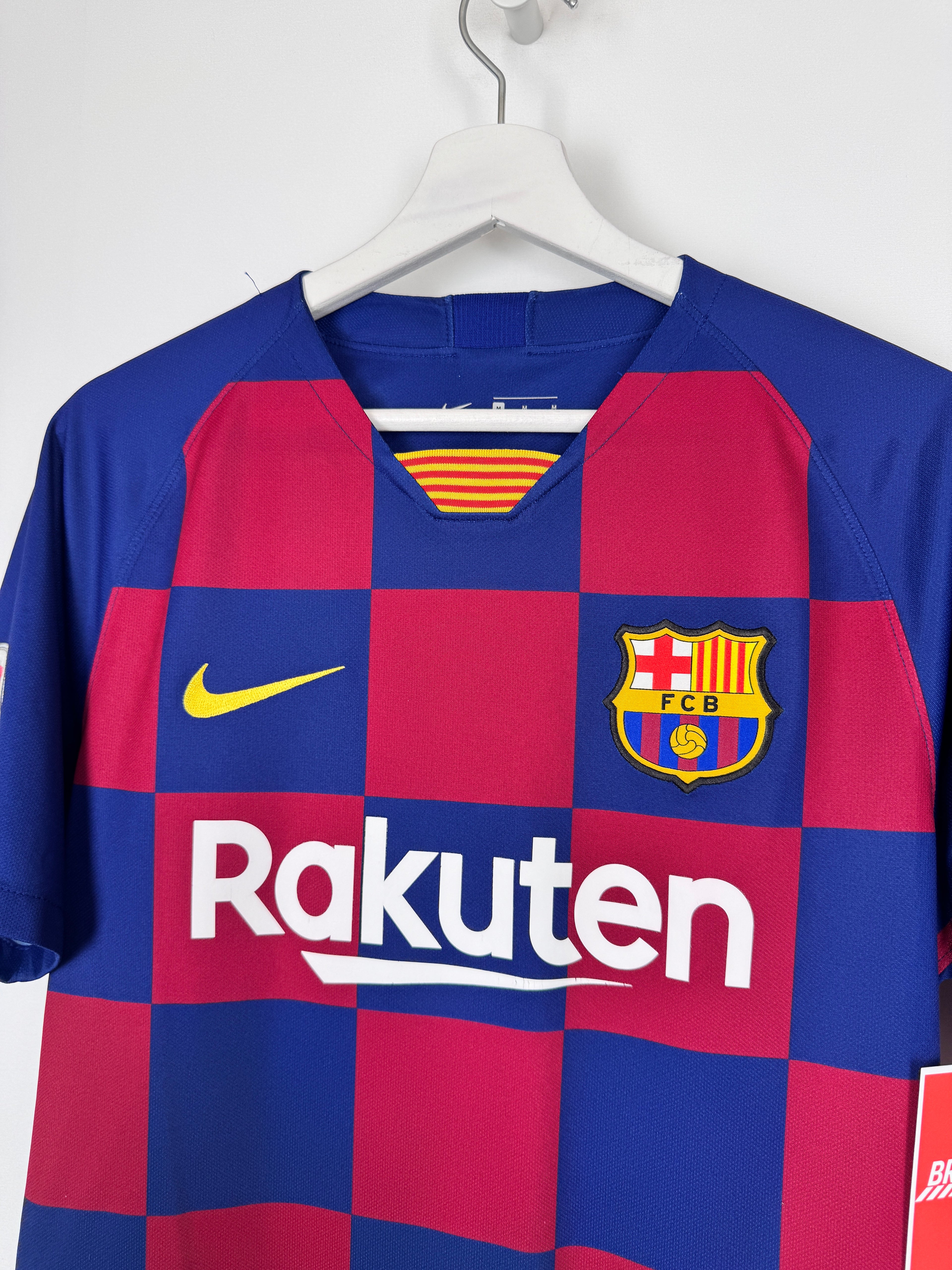 MAILLOT DE FOOTBALL BARCELONE 2019/2020 DOMICILE - LEO MESSI #10 (M)