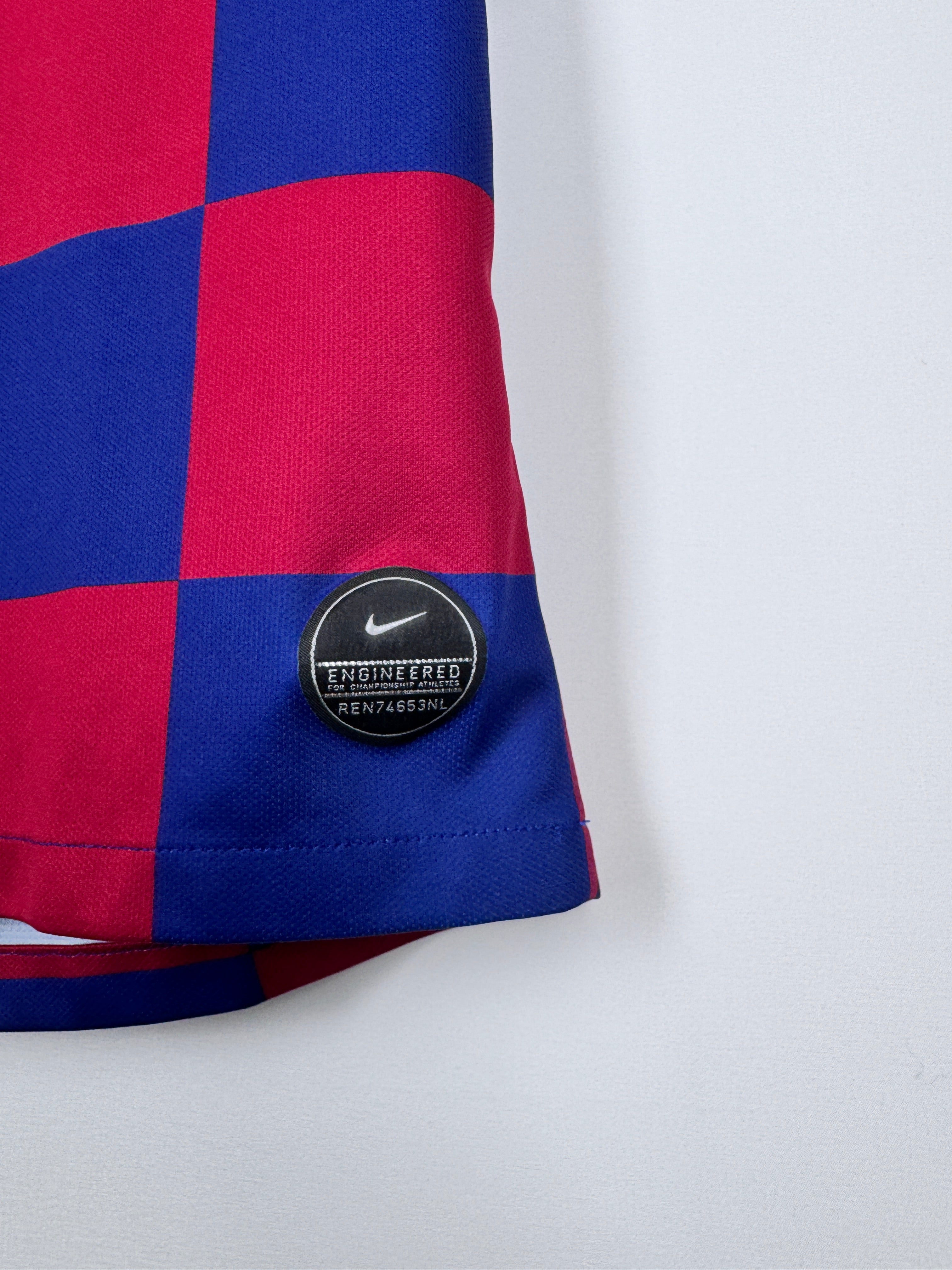 MAILLOT DE FOOTBALL BARCELONE 2019/2020 DOMICILE - LEO MESSI #10 (M)