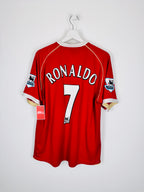 MAILLOT DE FOOTBALL MANCHESTER UNITED 2006/2007 DOMICILE - CRISTIANO RONALDO #7 VELVET (L)