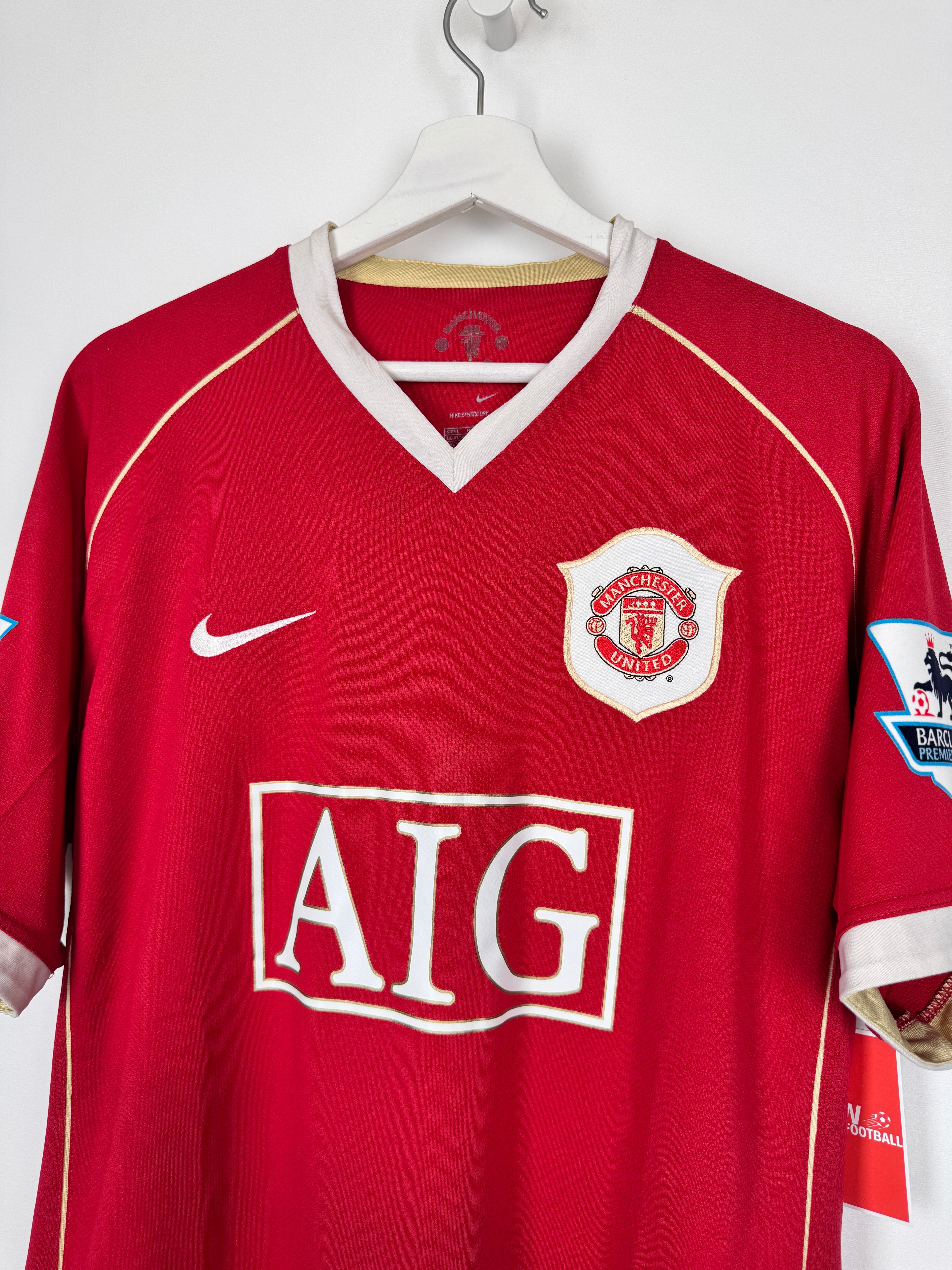 MAILLOT DE FOOTBALL MANCHESTER UNITED 2006/2007 DOMICILE - CRISTIANO RONALDO #7 VELVET (L)