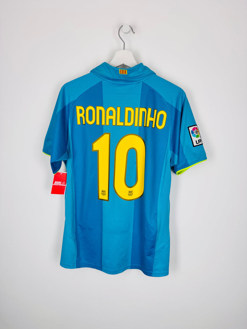 MAILLOT DE FOOTBALL BARCELONE 2007/2009 EXTÉRIEUR - RONALDINHO #10 (S)