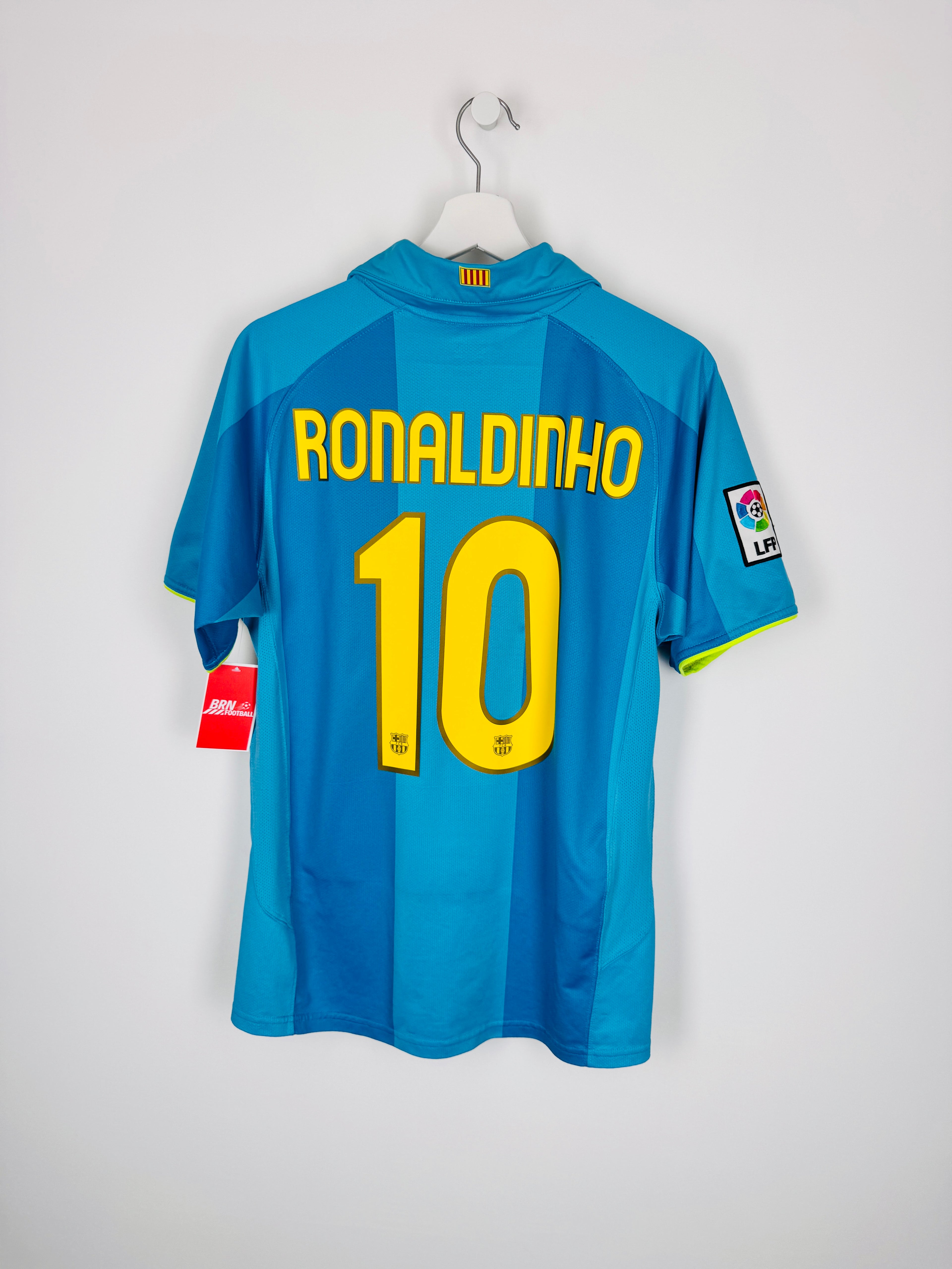 MAILLOT DE FOOTBALL BARCELONE 2007/2009 EXTÉRIEUR - RONALDINHO #10 (S)